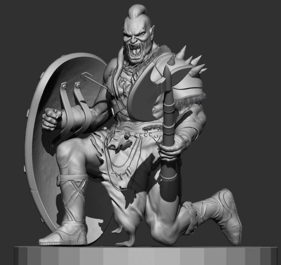 Orc 3d spartan warrior 3D print model_5