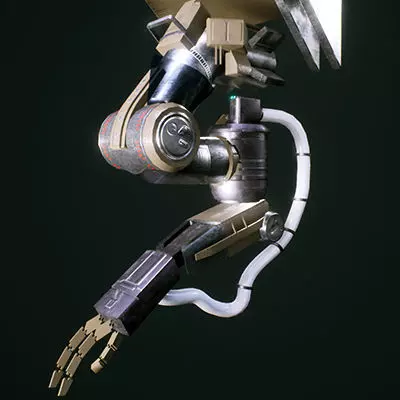 Cyber Robotic Arm Prop Low-poly 3D model_0