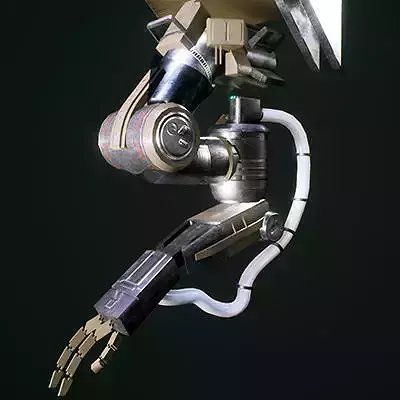 Cyber Robotic Arm Prop Low-poly 3D model Cyber Robotic Arm Prop Low-poly 3D model