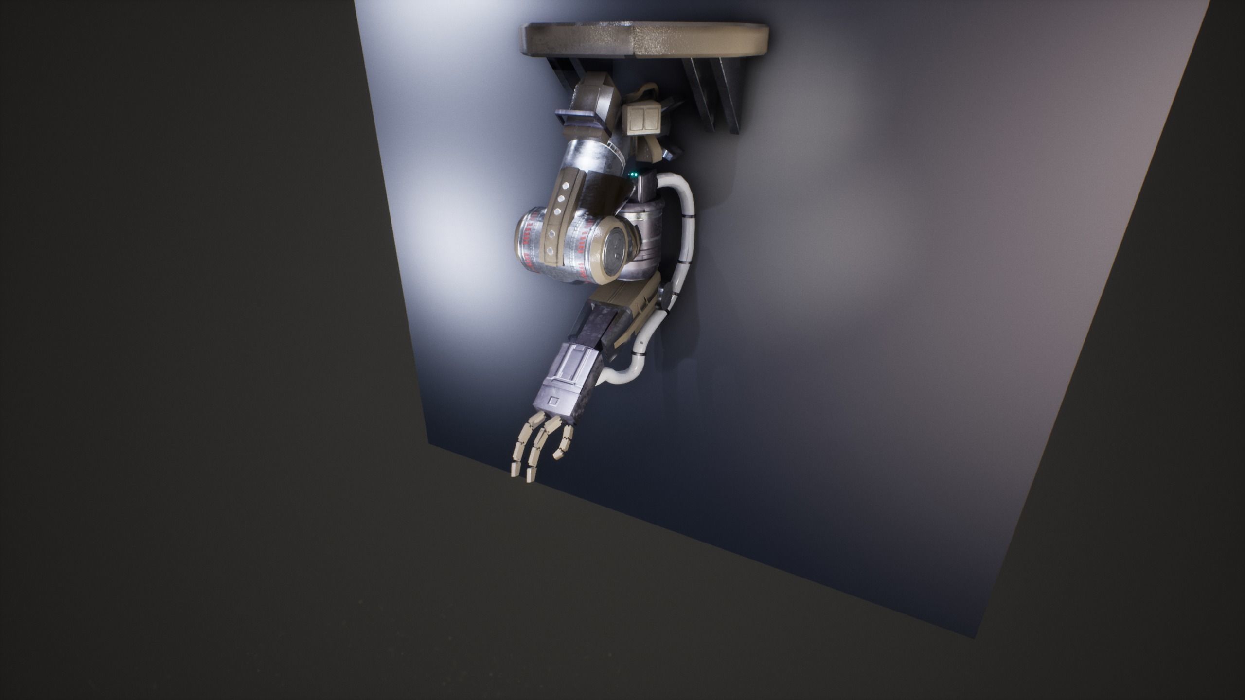 Cyber Robotic Arm Prop Low-poly 3D model_7