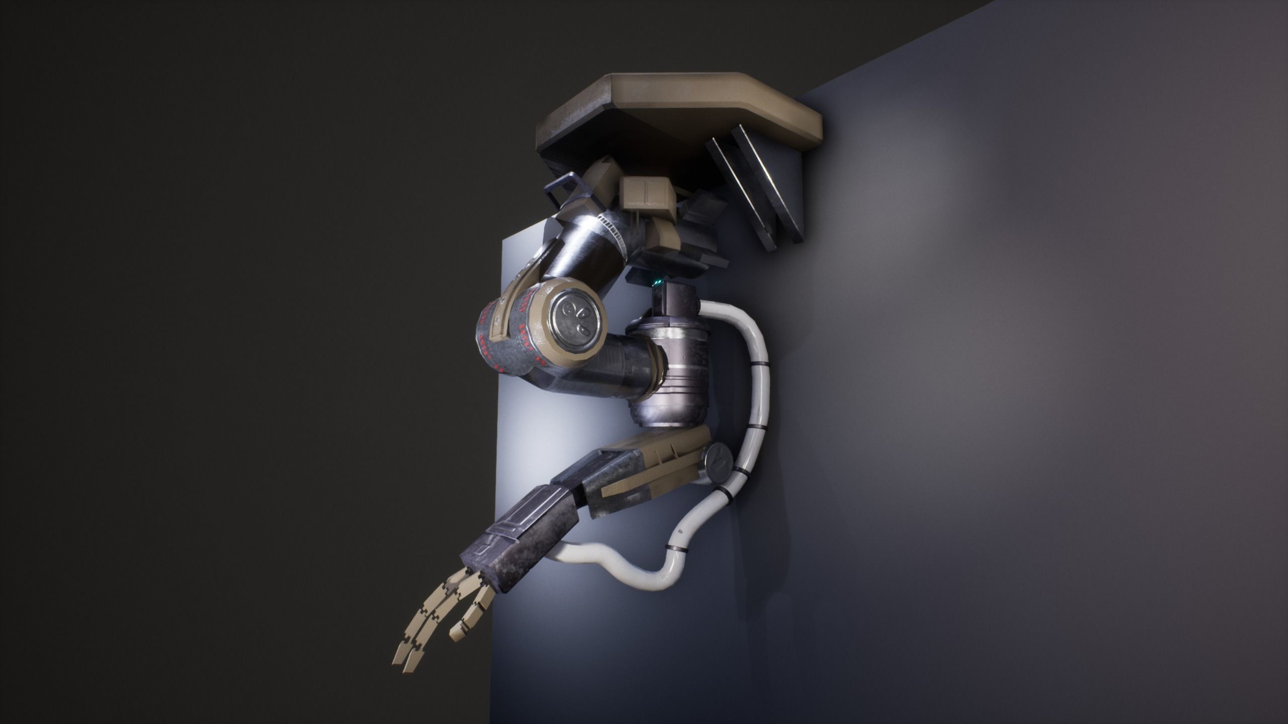 Cyber Robotic Arm Prop Low-poly 3D model_6