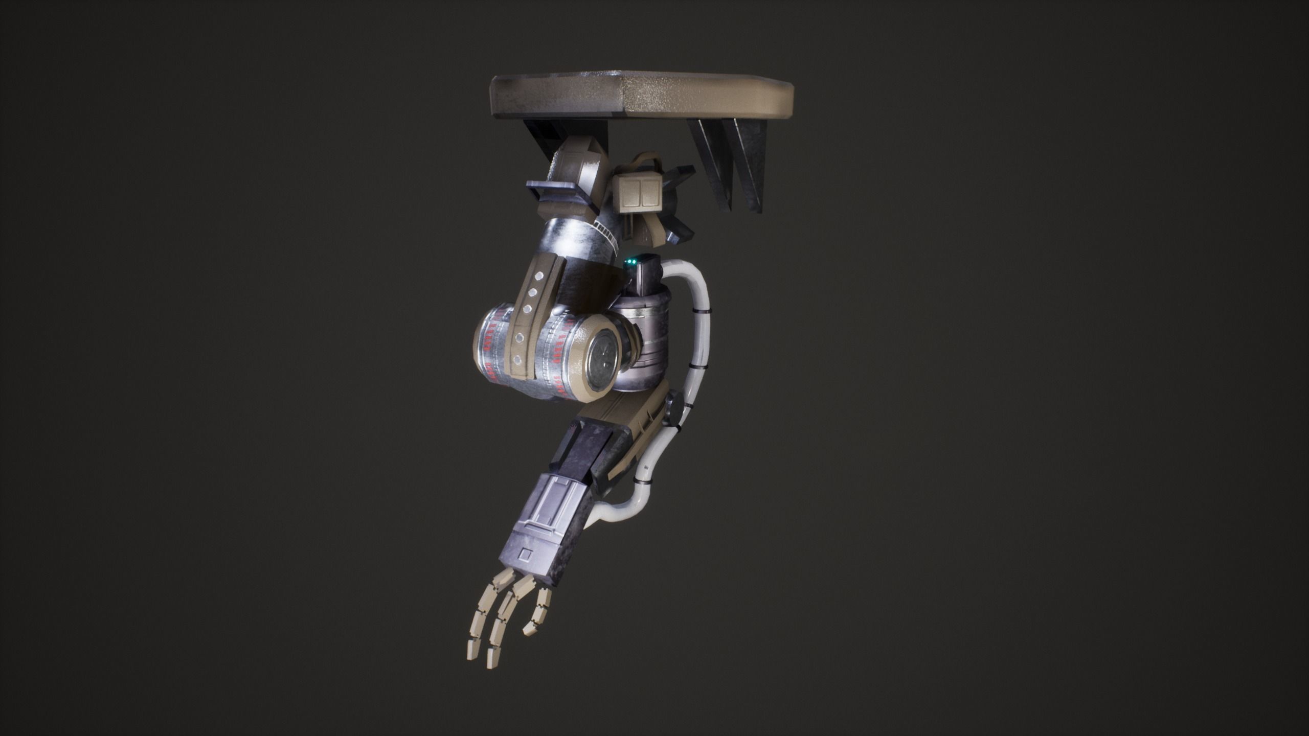 Cyber Robotic Arm Prop Low-poly 3D model_4