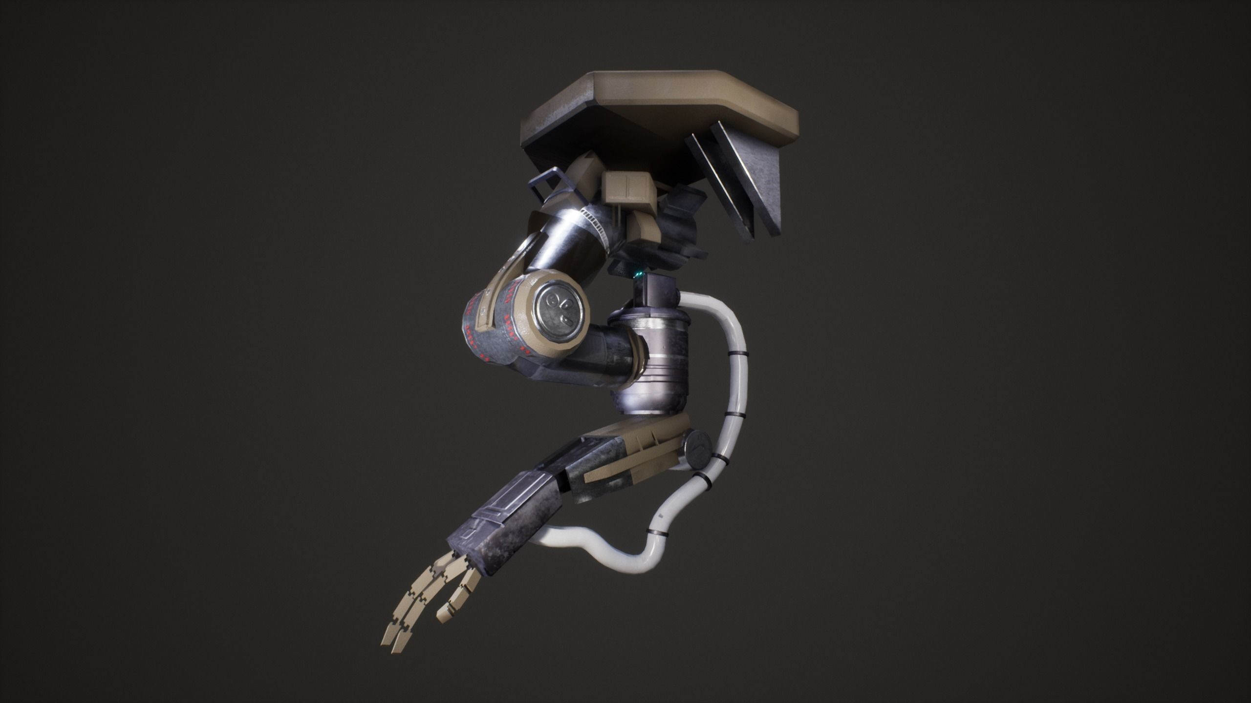 Cyber Robotic Arm Prop Low-poly 3D model_5