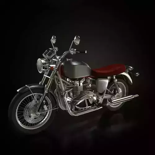 Red And Silver Motorbike
