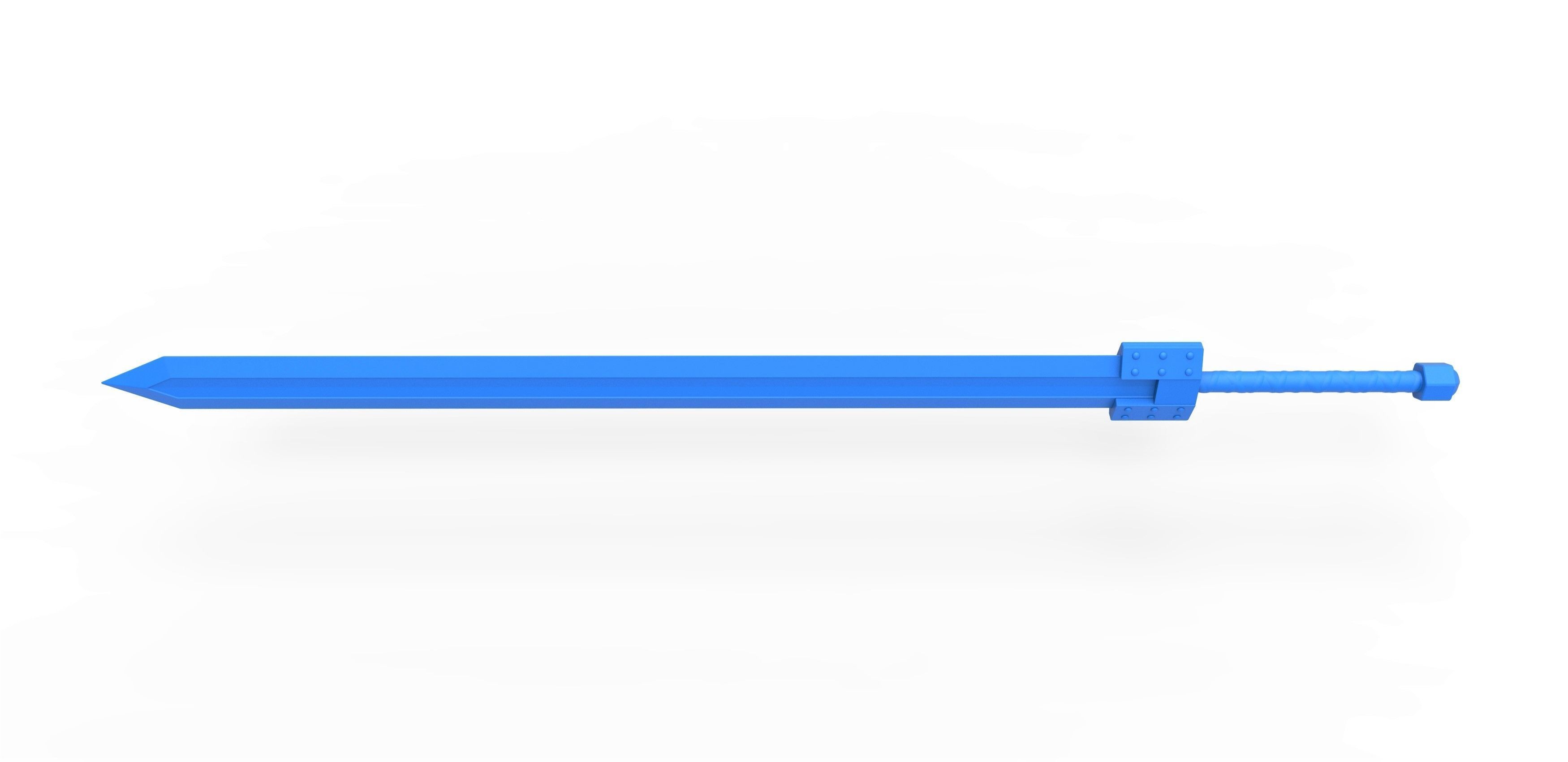 Golden age sword from the manga Berserk 3D print model_15