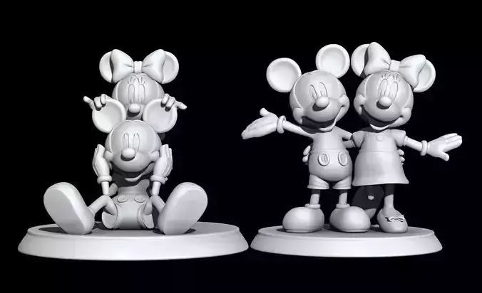mickey and minnie 2 poses