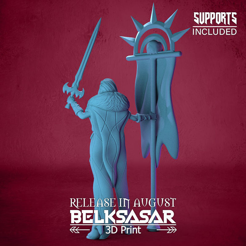 Vampiress Battle Leader Nude 3D print model_4