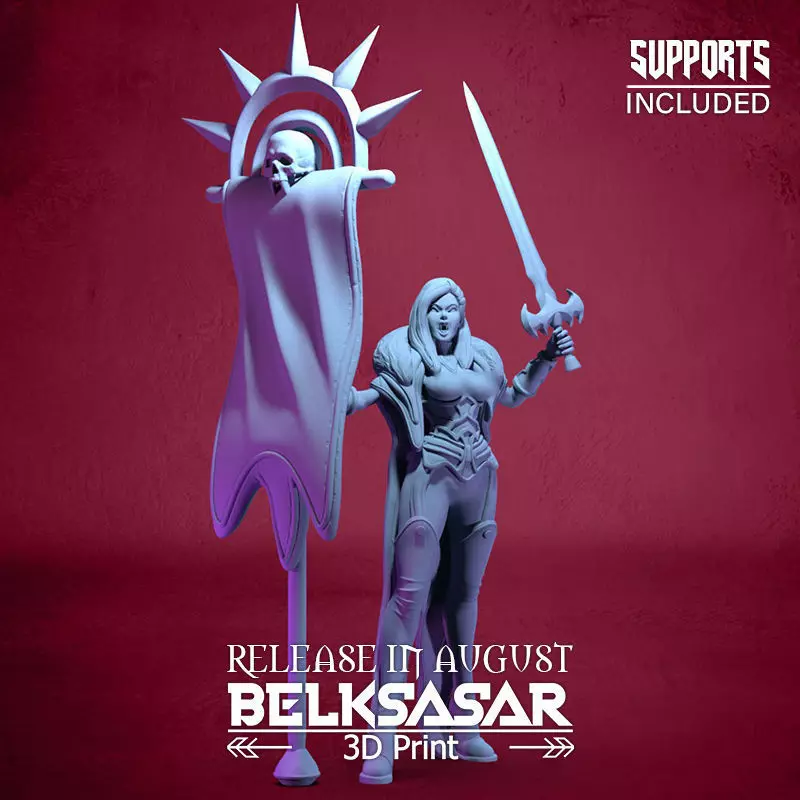 Vampiress Battle Leader Nude 3D print model_0