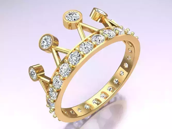 Crown Rings - Queen ring -  Diamond ring - Womens Rings - N2406