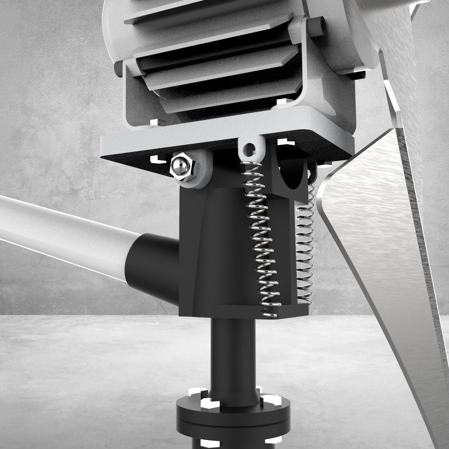 Eolic Micro - generator turbine rebuttable Renderer 3D model 3D model_2