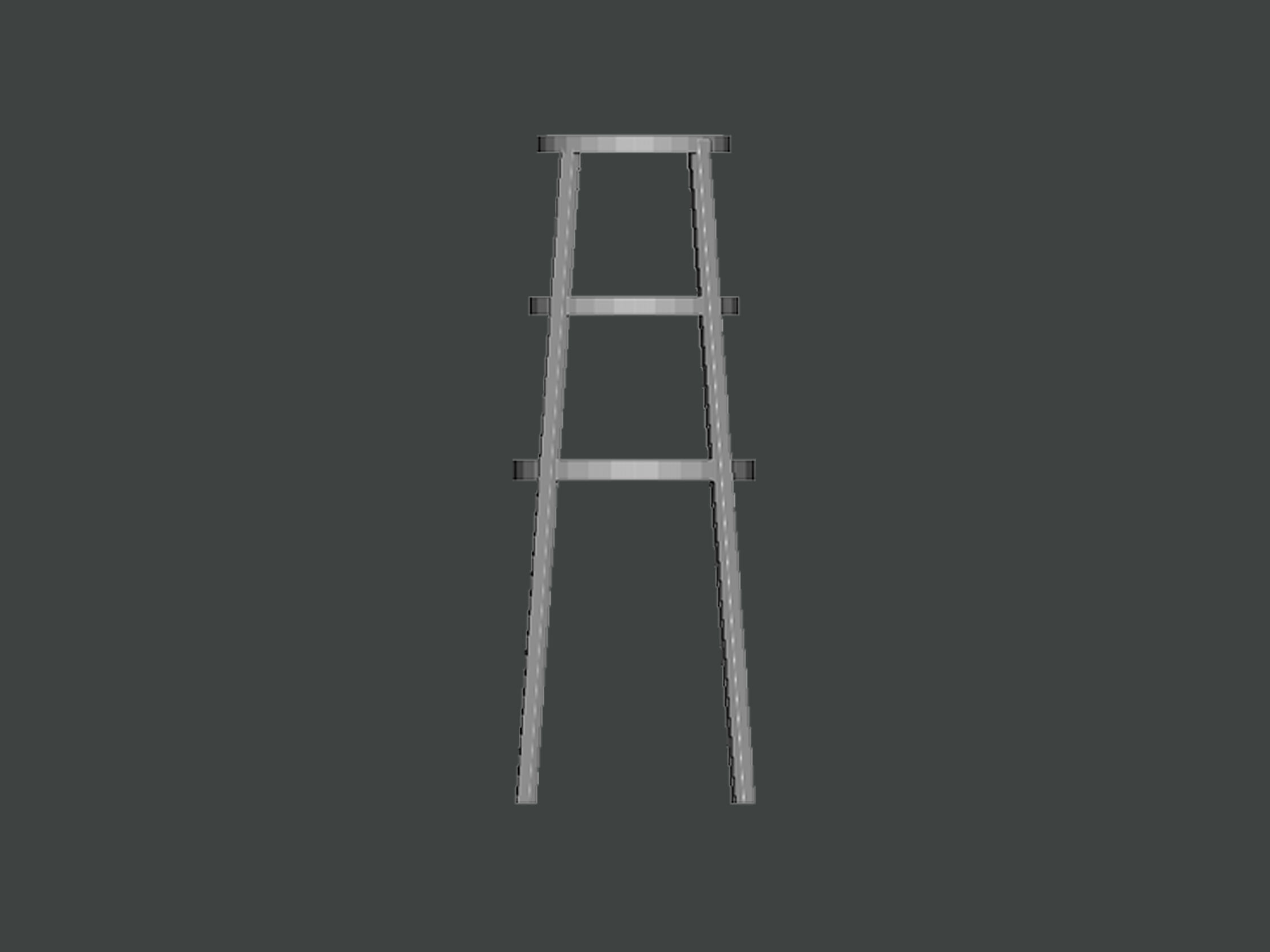 3D Model-CHAIR0001 ladder 3D print model_1