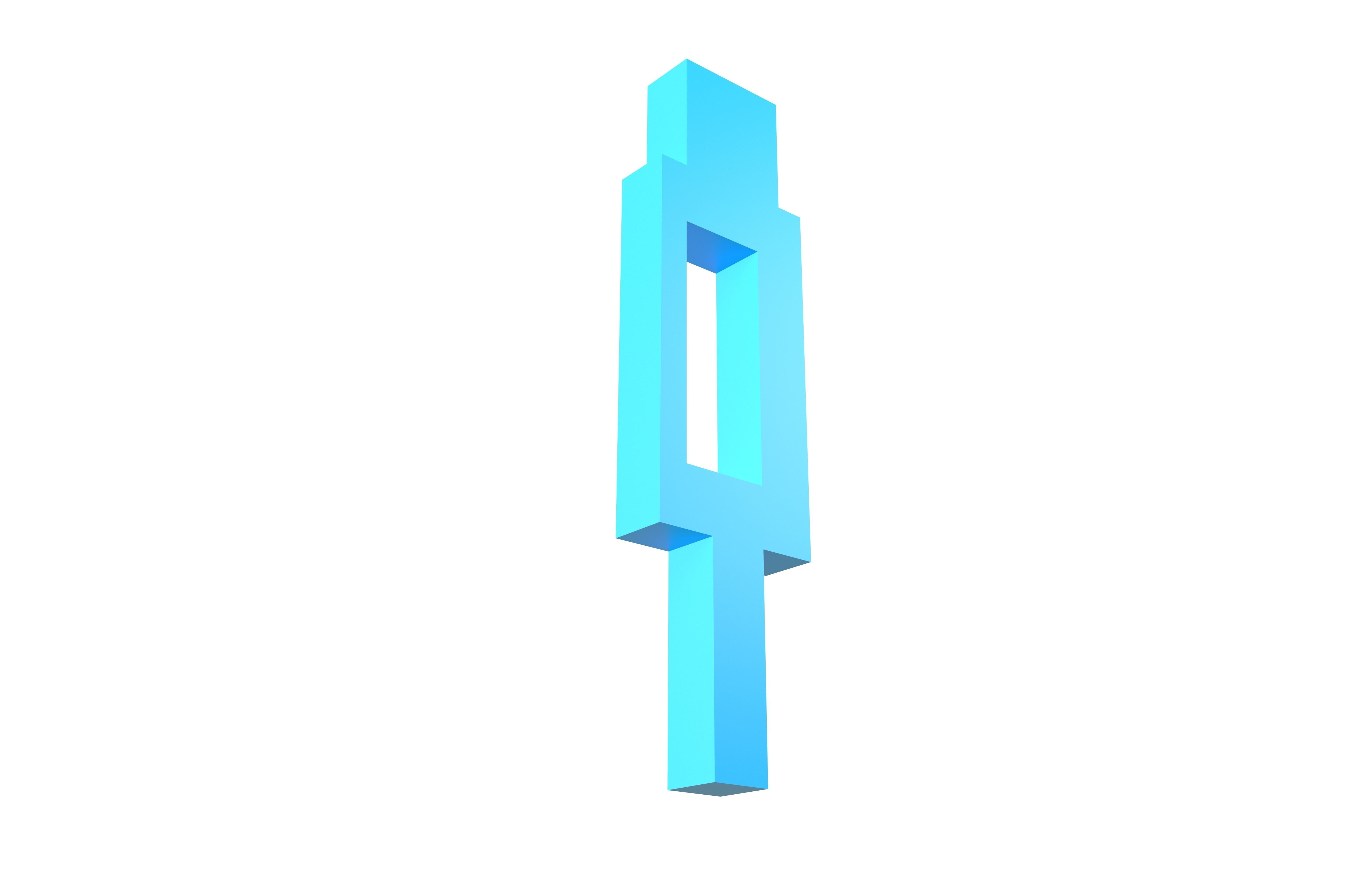 Voxel Style Boy Symbol v1 002 Low-poly 3D model_3