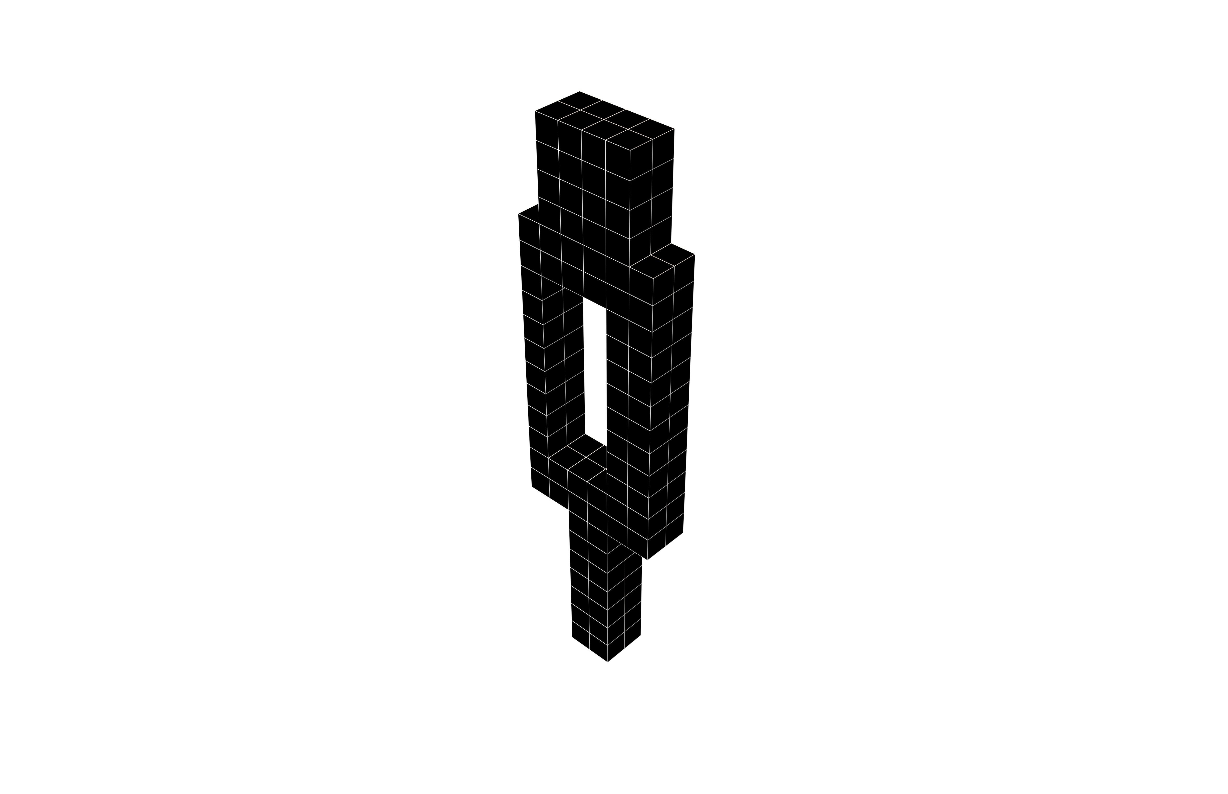 Voxel Style Boy Symbol v1 002 Low-poly 3D model_6