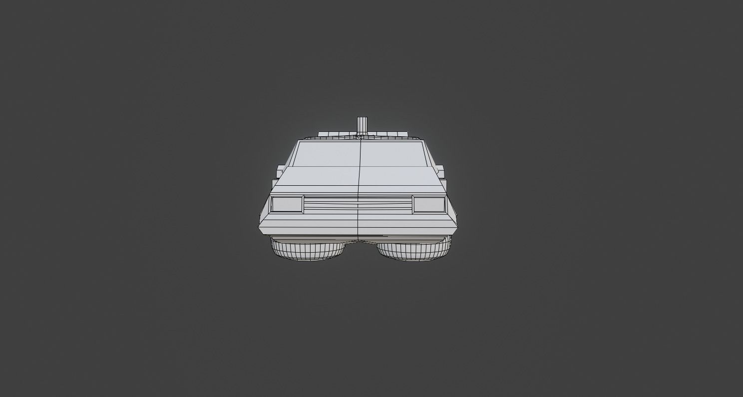 DeLorean Car Low Poly 3D model_8