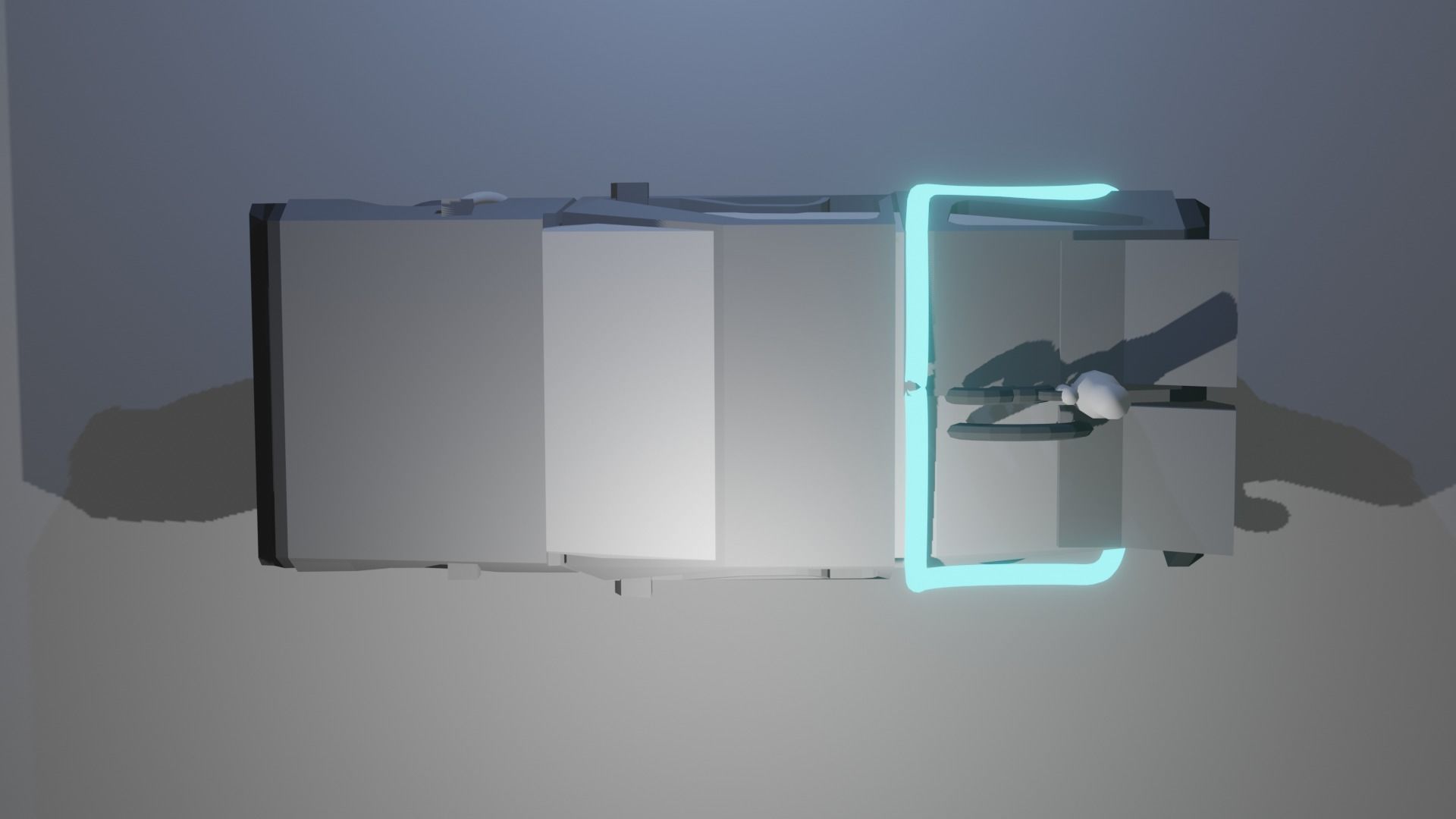 DeLorean Car Low Poly 3D model_6