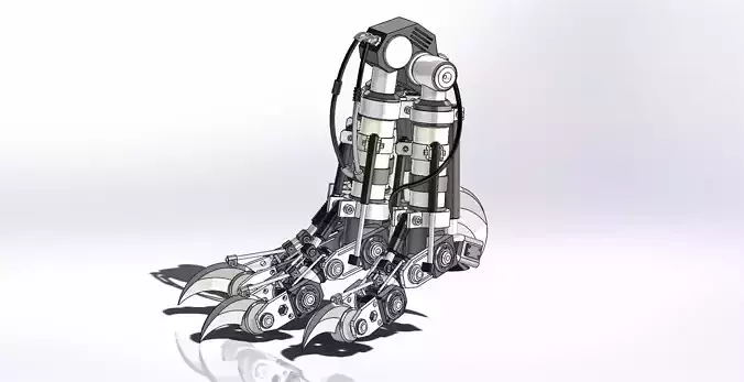 T-Rex mechanical foot Free 3D model