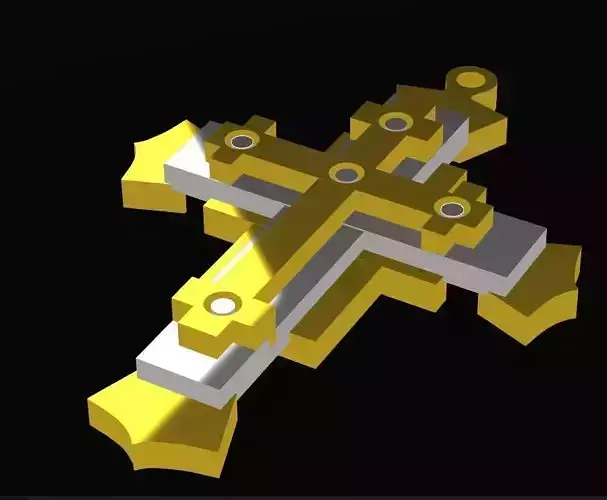 Cross Pendants model jewelry Ring 3D pendant print model