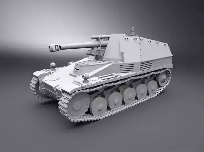 SdKfz 124 Wespe Scale model 3D print model