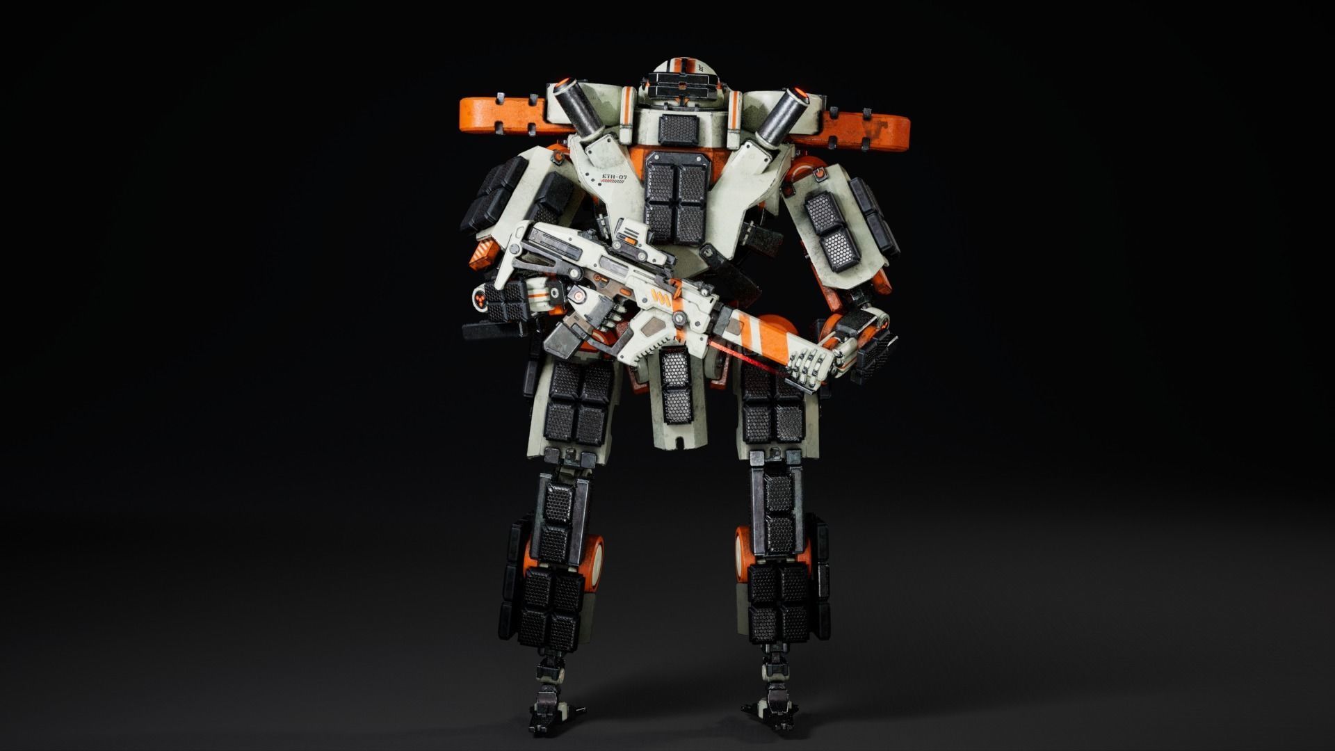 Etasphera07 sci-fi robot Low-poly 3D model_12