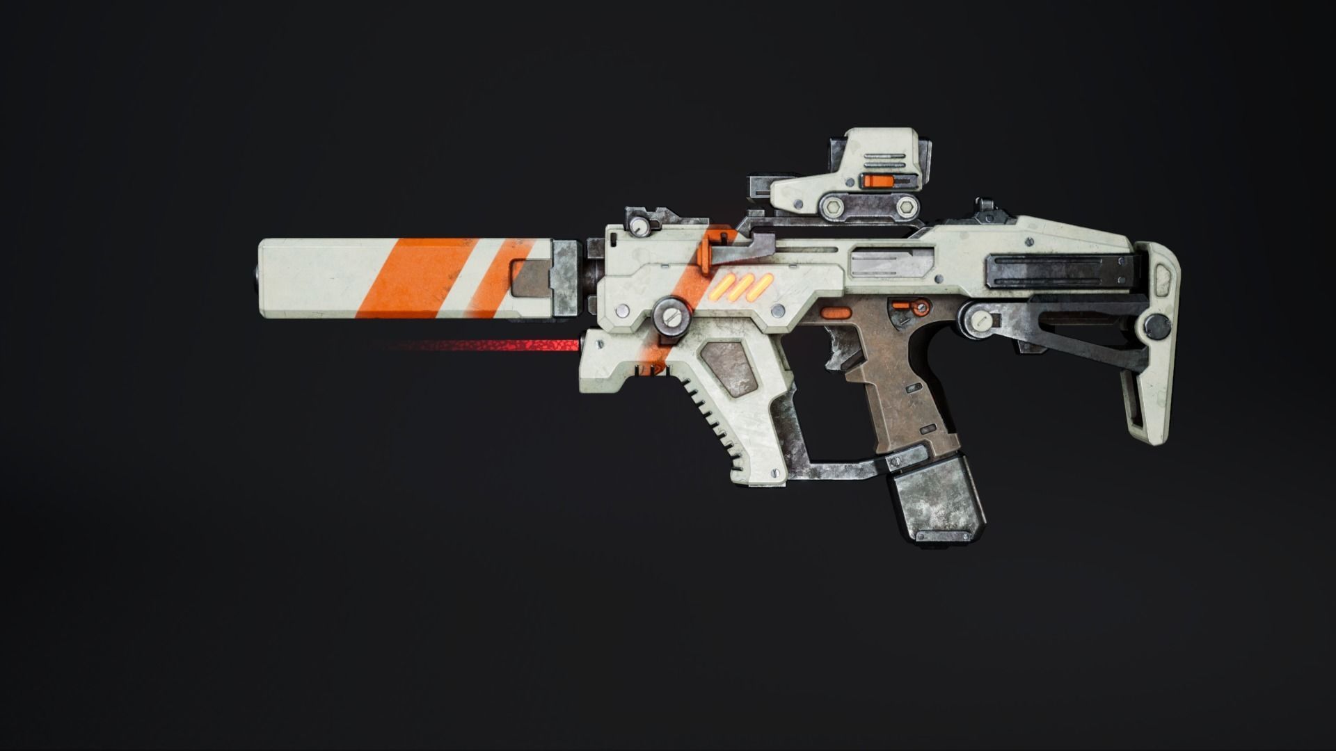 Etasphera07 sci-fi robot Low-poly 3D model_9