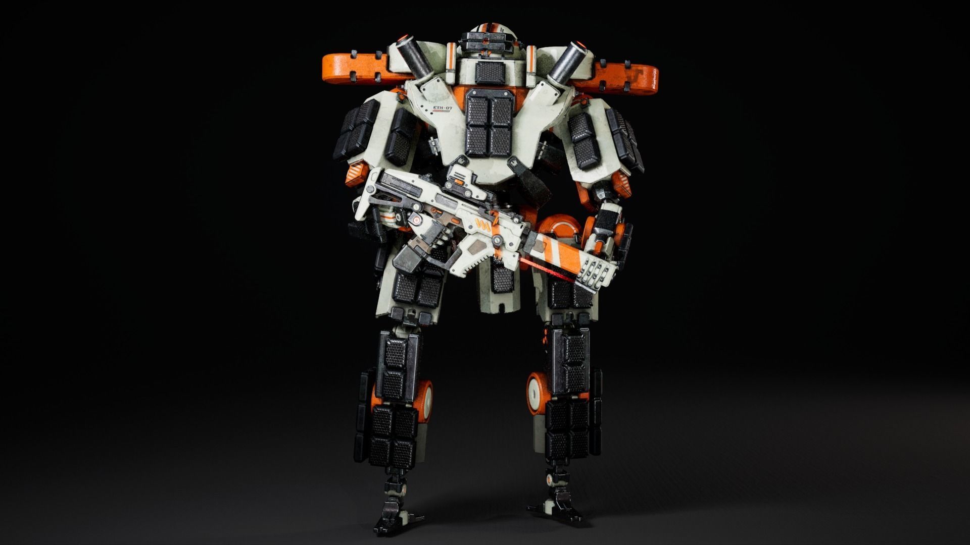 Etasphera07 sci-fi robot Low-poly 3D model_5