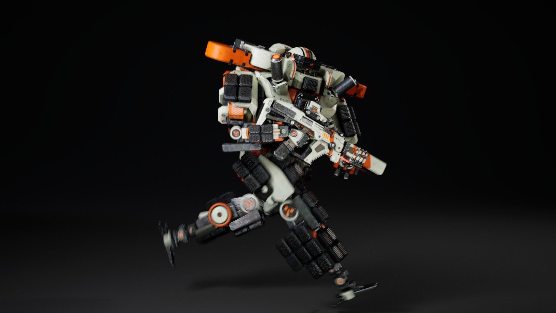 Etasphera07 sci-fi robot Low-poly 3D model_15