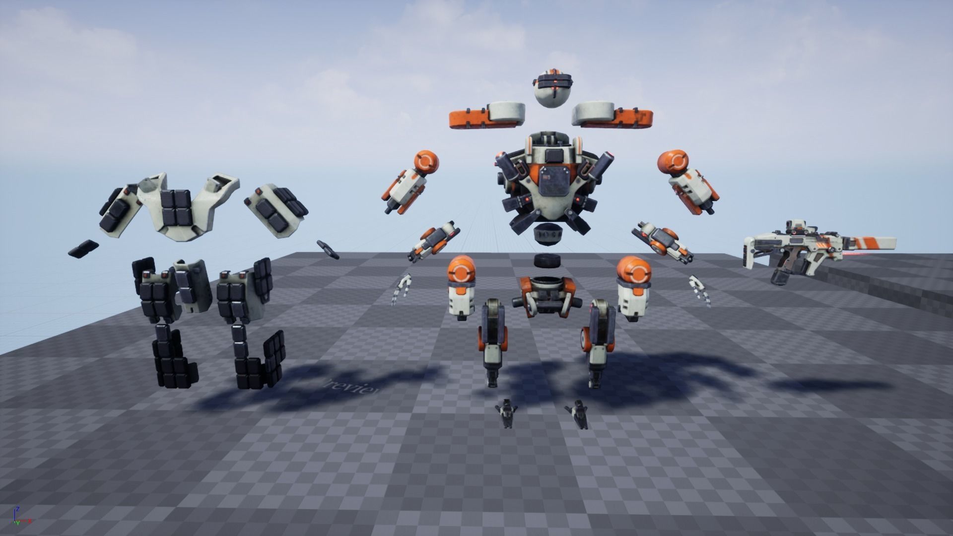 Etasphera07 sci-fi robot Low-poly 3D model_24