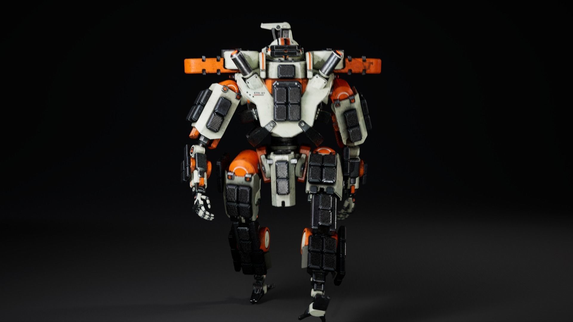 Etasphera07 sci-fi robot Low-poly 3D model_18