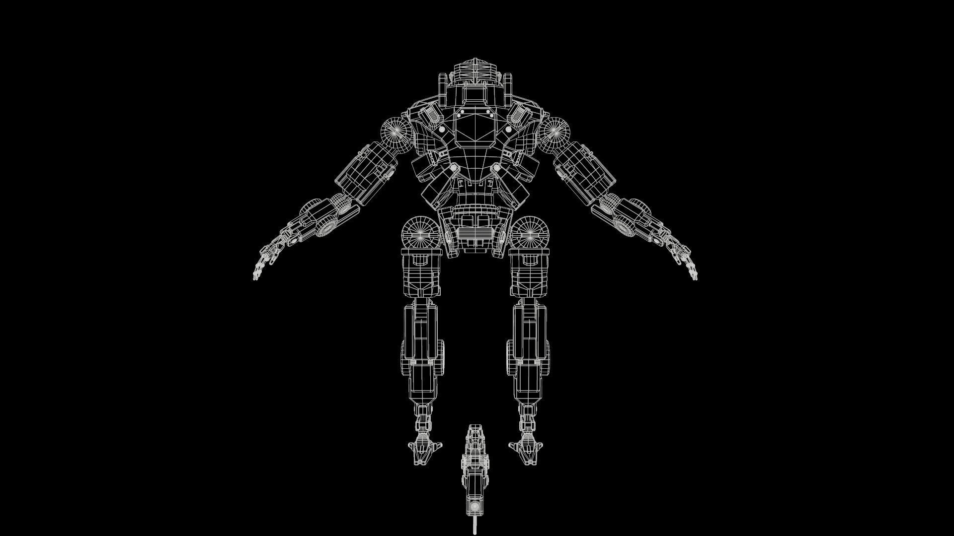 Etasphera07 sci-fi robot Low-poly 3D model_26