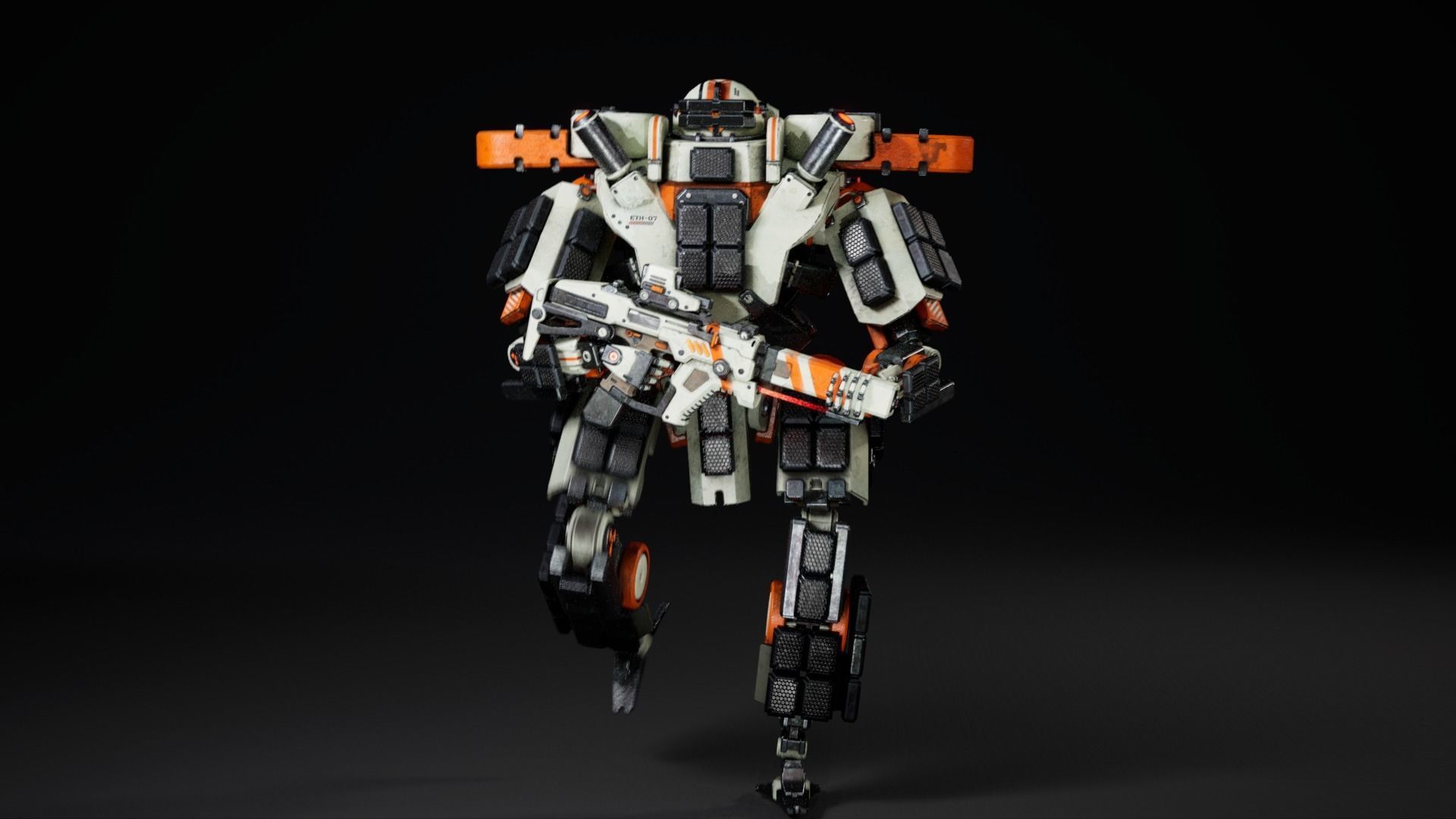 Etasphera07 sci-fi robot Low-poly 3D model_16