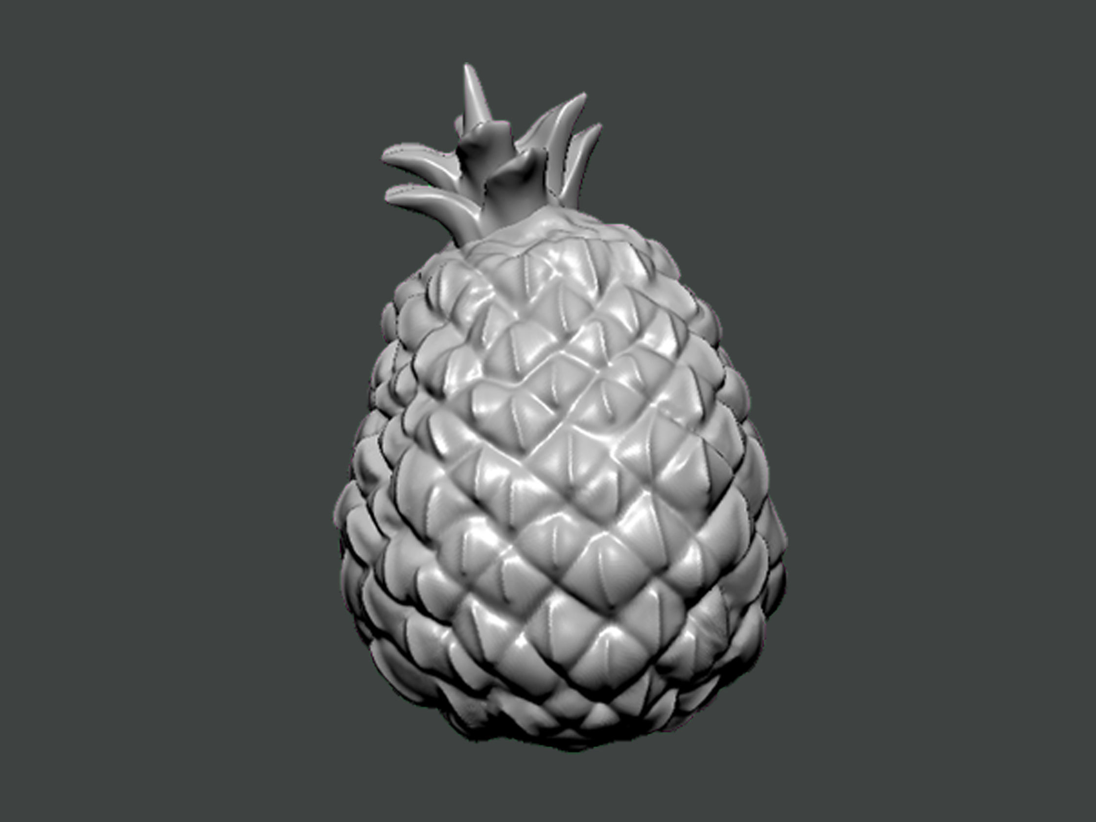 3D Model-PINEAPPLE0001 pineapple 3D print model_2