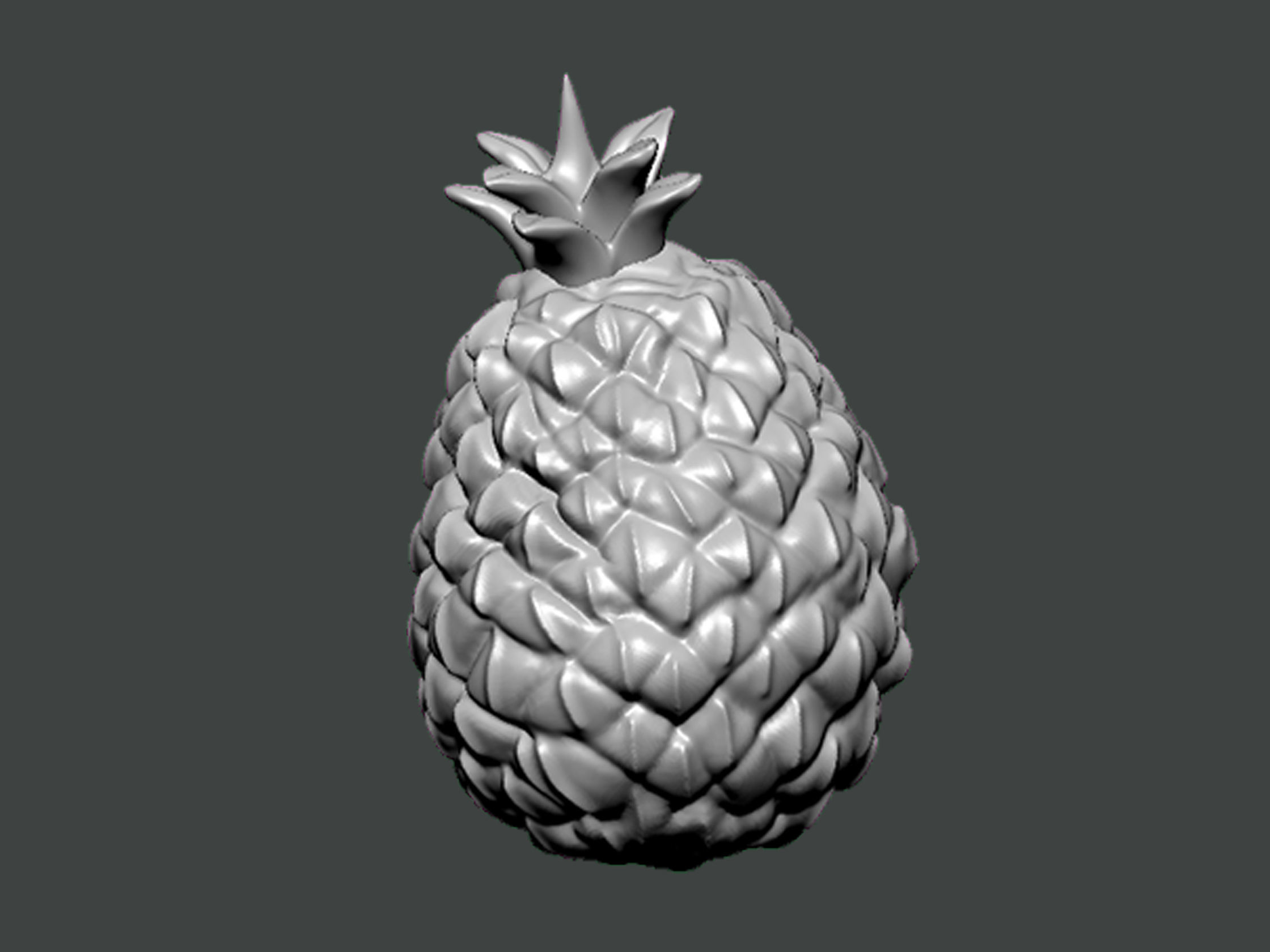 3D Model-PINEAPPLE0001 pineapple 3D print model_1
