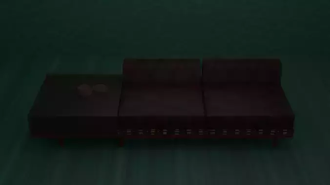 Divan sofa with walls