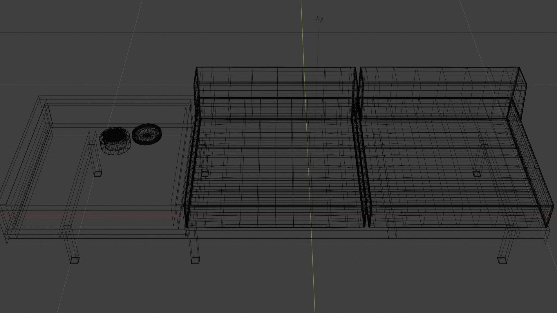 Divan sofa with walls 3D model_3