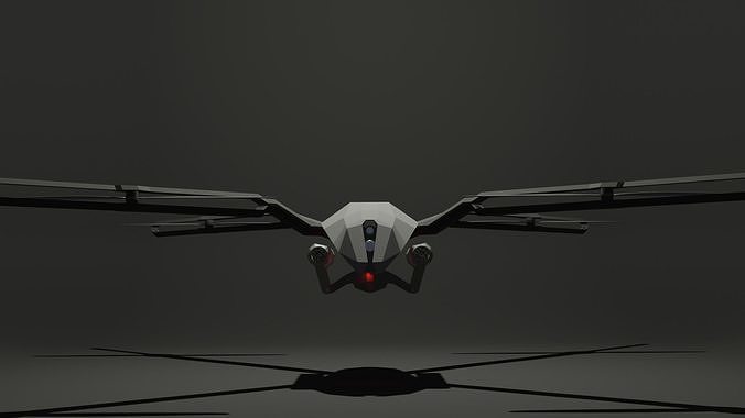 Huntress drone Free 3D model