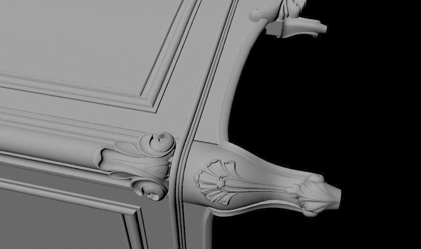 cupboard ornate cabinet 3D model_4