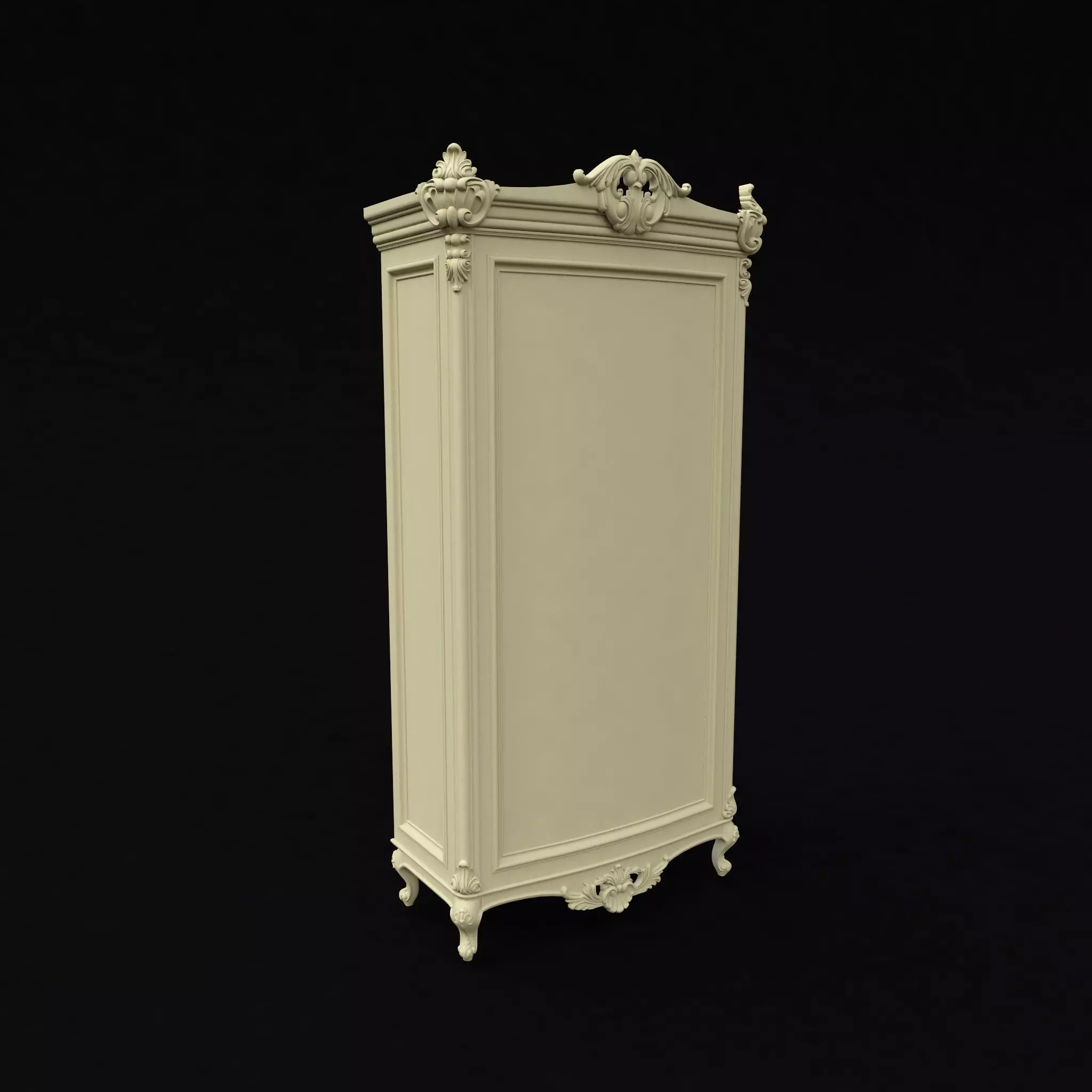 cupboard ornate cabinet 3D model_0