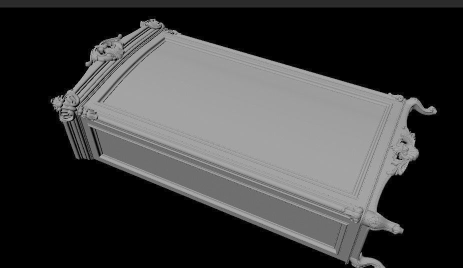 cupboard ornate cabinet 3D model_2