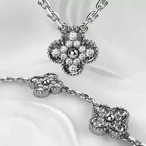 Beautiful Bracelet Necklace Pendant Gold Elements