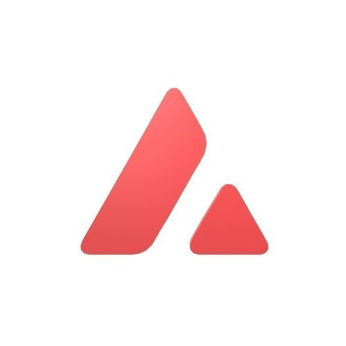 Avalanche Coin v1 001 Low-poly 3D model