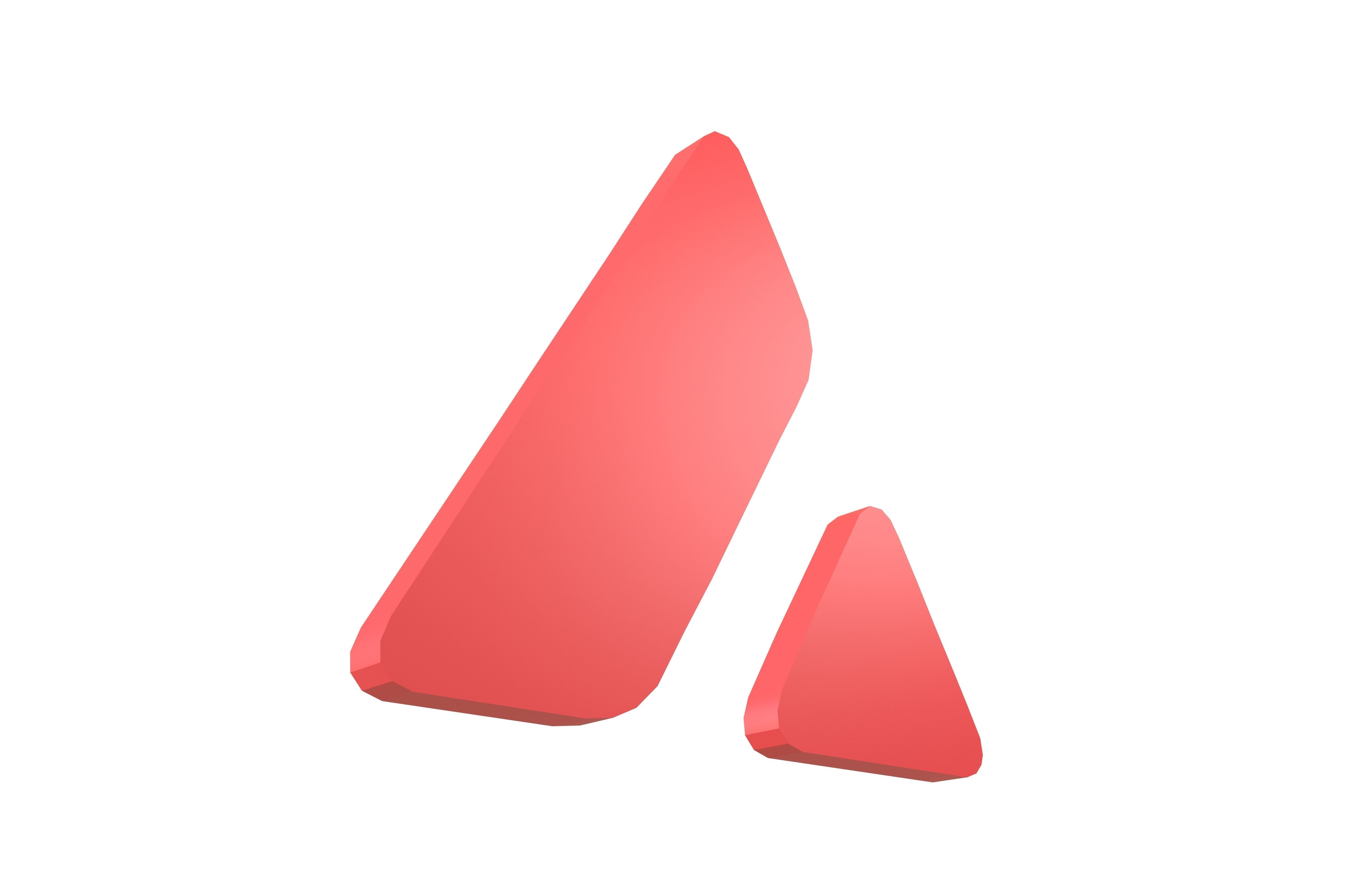 Avalanche Coin v1 001 Low-poly 3D model_4