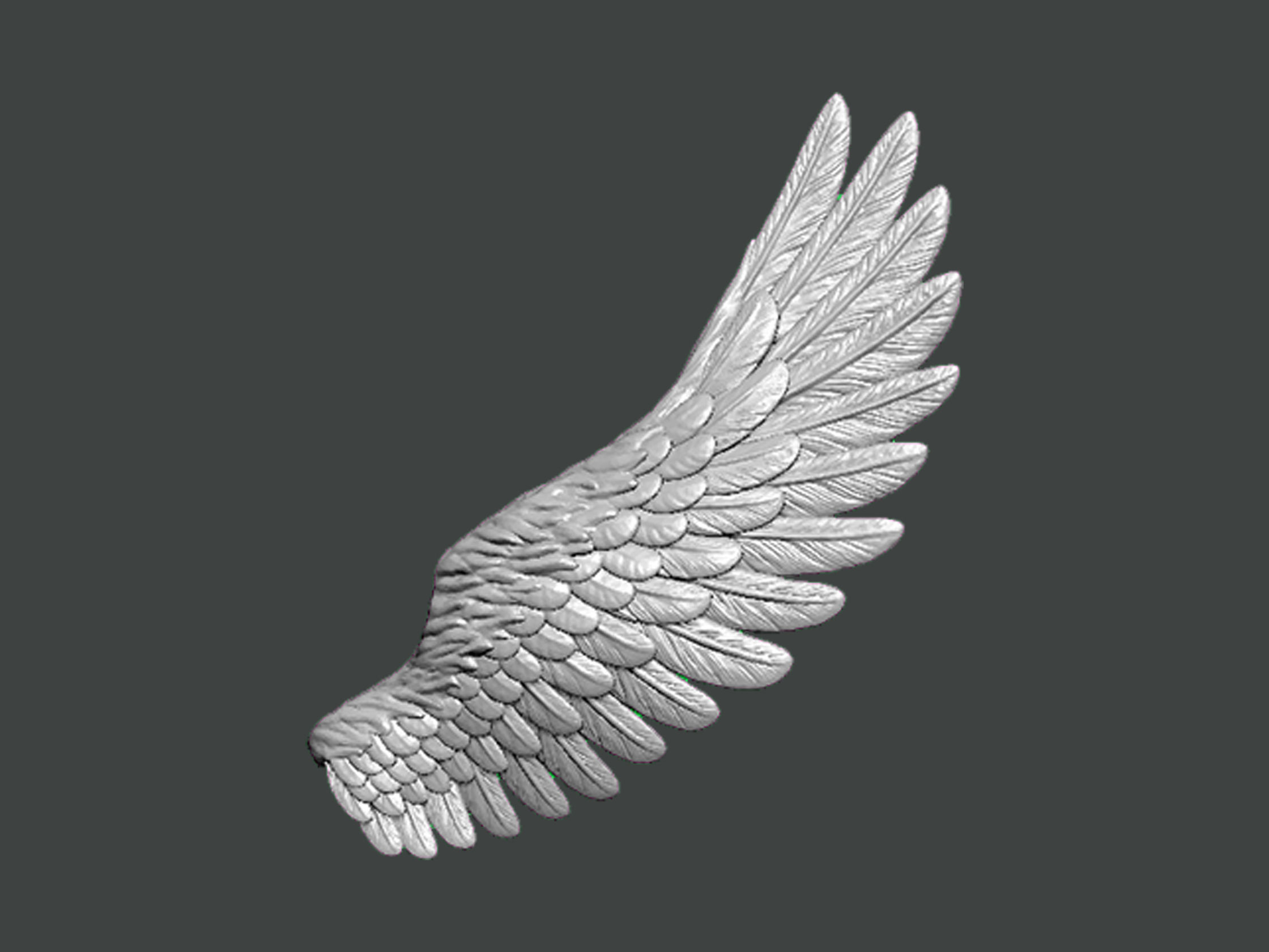 3D Model-WING0006 angel wing 3D print model_3