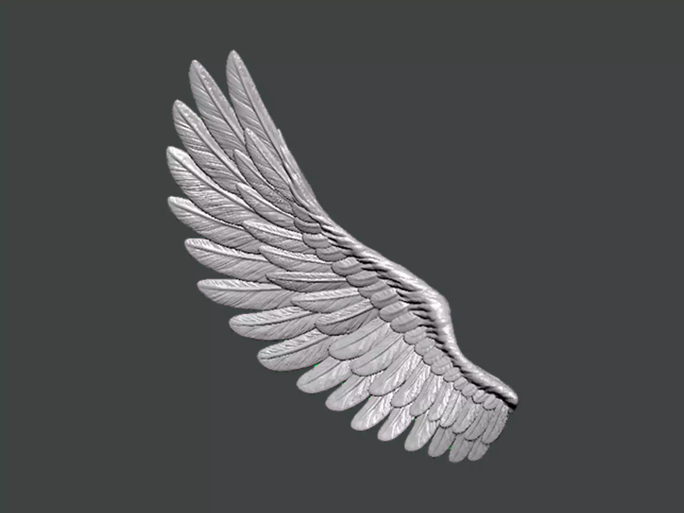 3D Model-WING0006 angel wing 3D print model_0