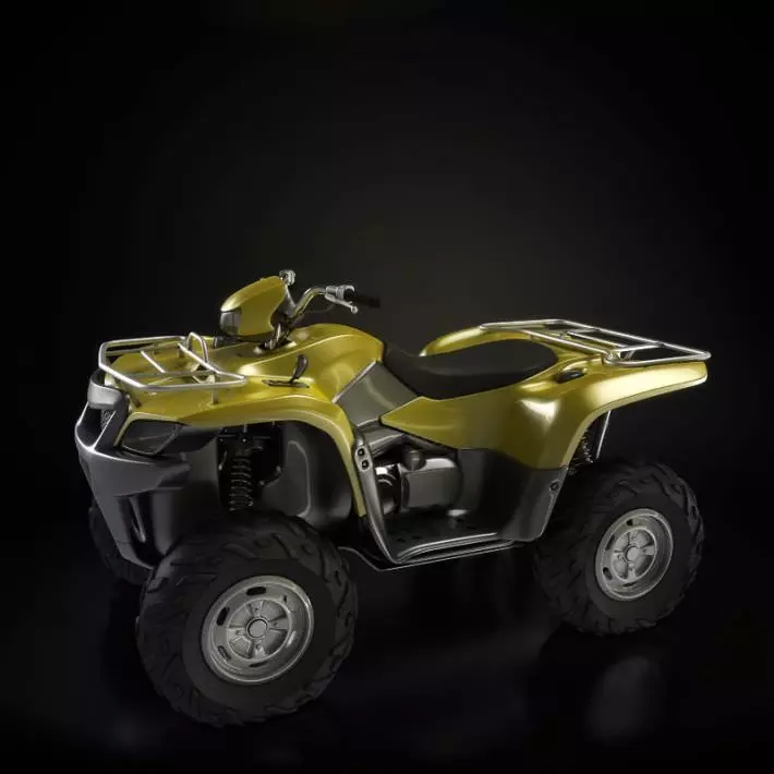 Yellow Atv 3D model_0