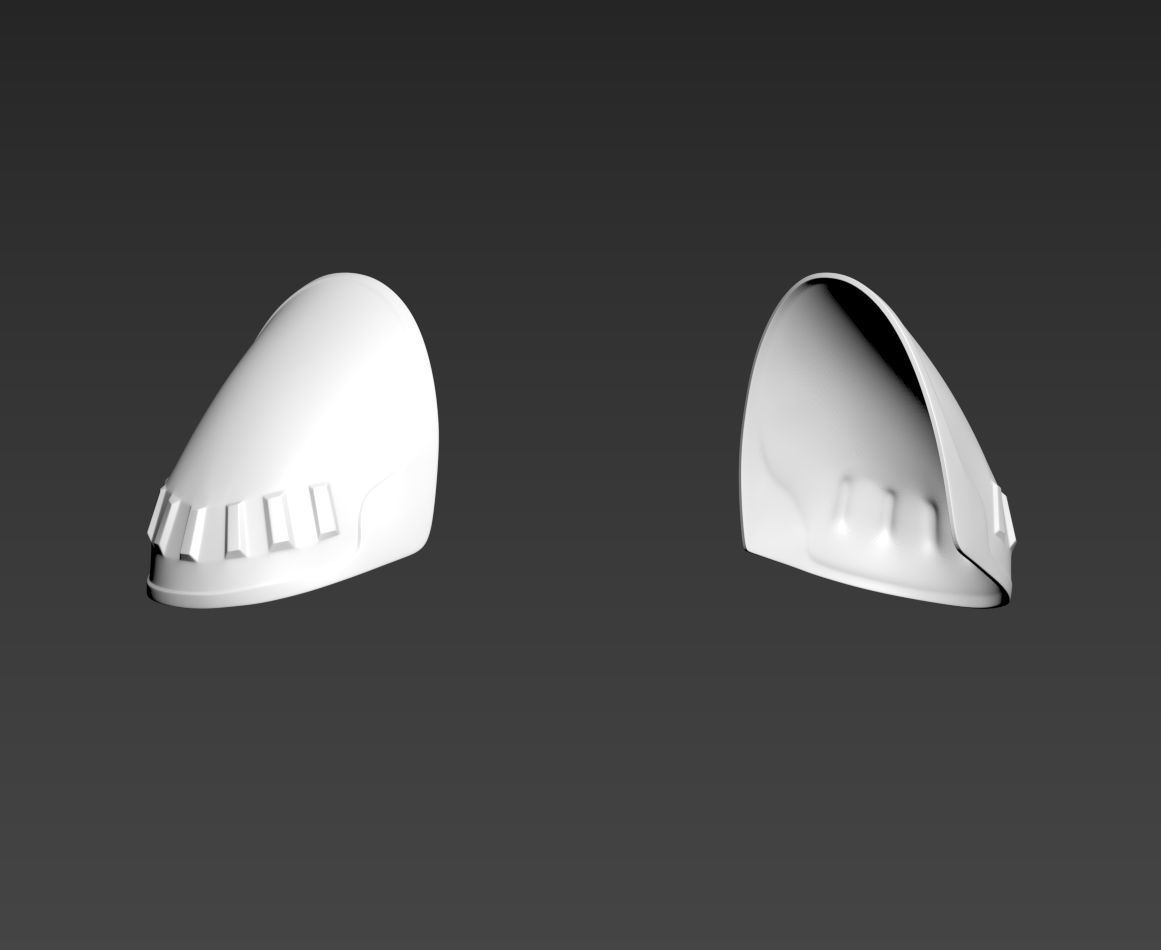 Star Wars Snow Trooper Shoulder  Forearm Hand Plates 3D print model_7