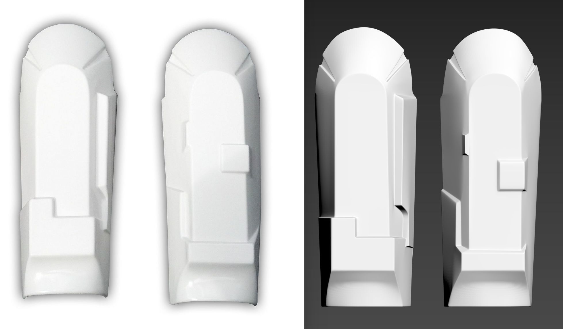 Star Wars Snow Trooper Shoulder  Forearm Hand Plates 3D print model_1