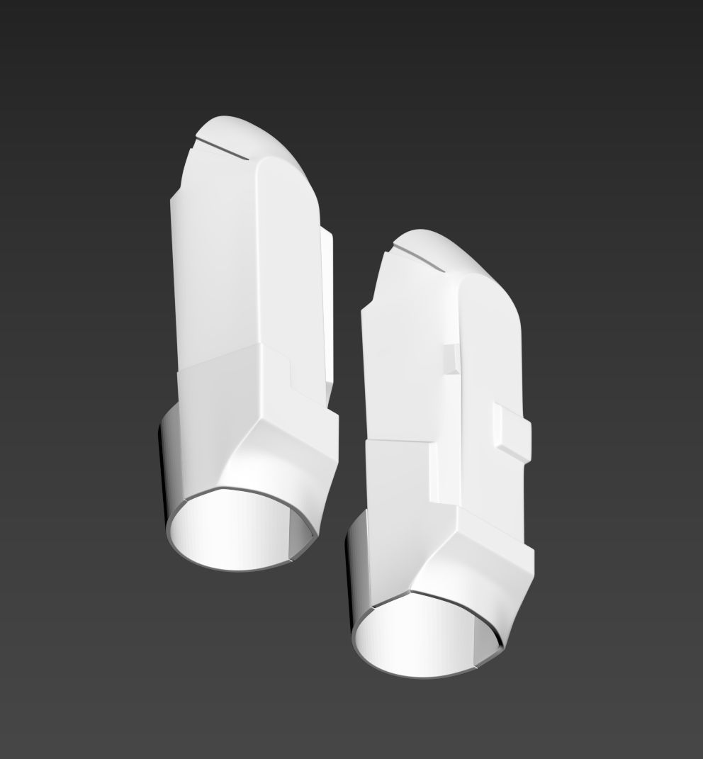 Star Wars Snow Trooper Shoulder  Forearm Hand Plates 3D print model_2
