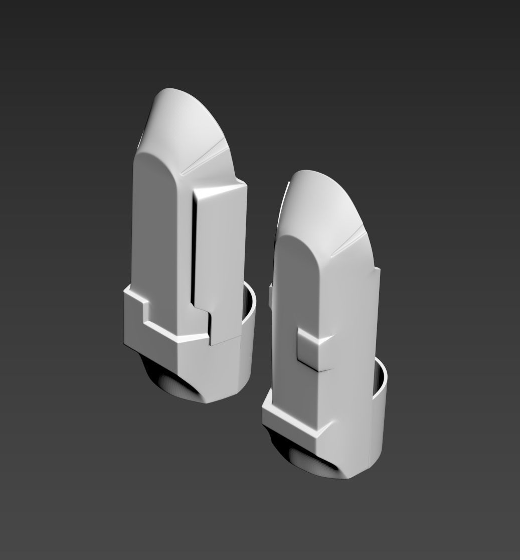 Star Wars Snow Trooper Shoulder  Forearm Hand Plates 3D print model_4