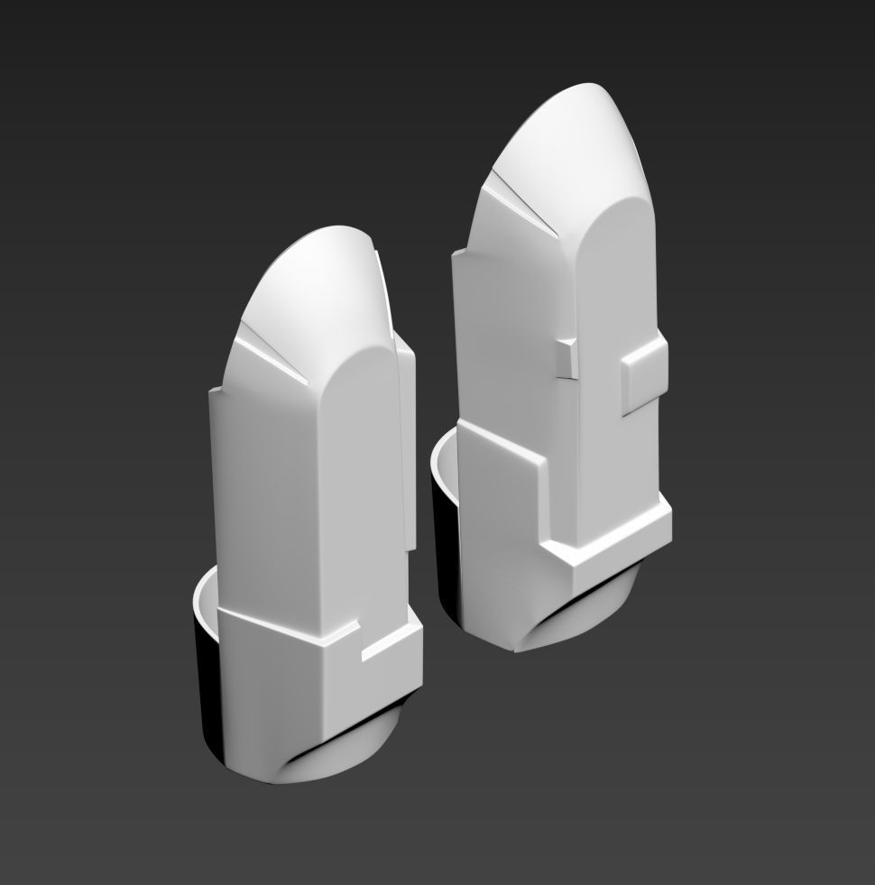 Star Wars Snow Trooper Shoulder  Forearm Hand Plates 3D print model_3