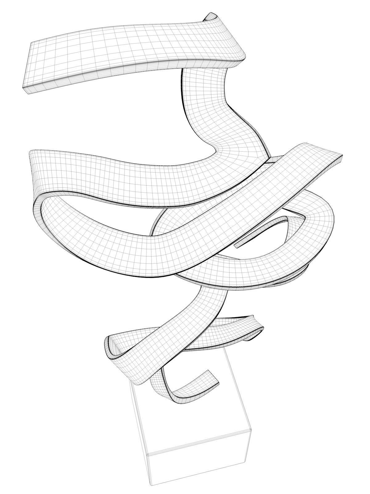 Schwerelos 4 Sculpture 3D model_4